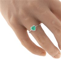 Anello Fanton Gioielli Donna ANELLI SMERALDO in Oro bianco Smeraldo 0.34 Ct ANOR-233-52 - ANOR-233-52